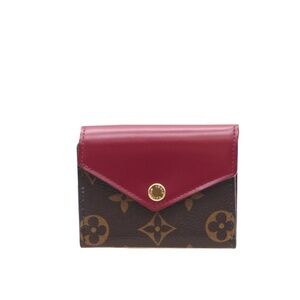 LOUIS VUITTON Monogram Portefeuille Zoe Fuchsia M62932 Tri-fold Wallet in Bro...